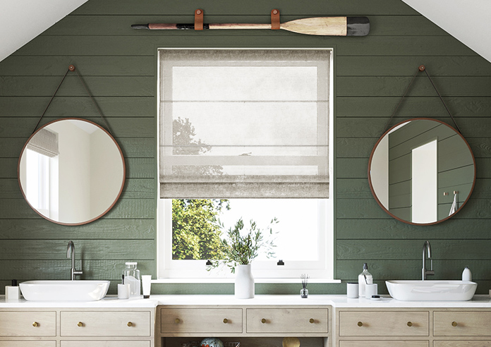 Kalahari Voile, Warm Grey - Motorised Roman Blind - Image 3